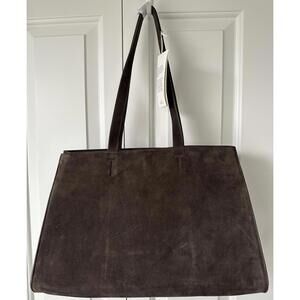 COS Gallery Tote Bag - Suede NWT Dark Brown